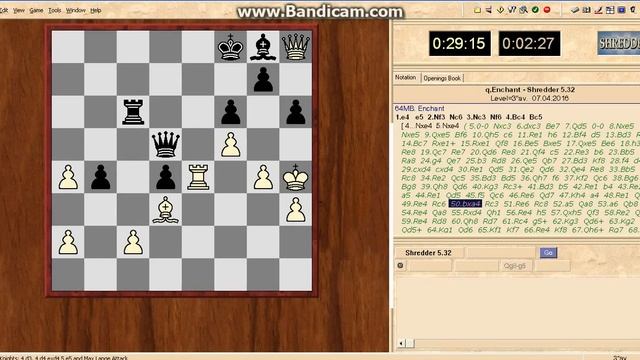 Fritz12 us Shredder Дебют четырёх коней и шесть ферзей. смотреть онлайн