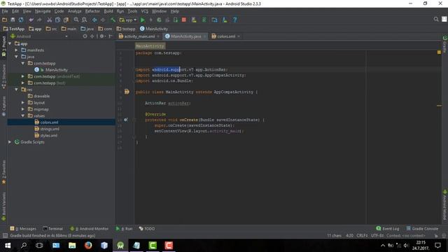 Android Studio - Change ActionBar Background Color | Tutorial смотреть онлайн