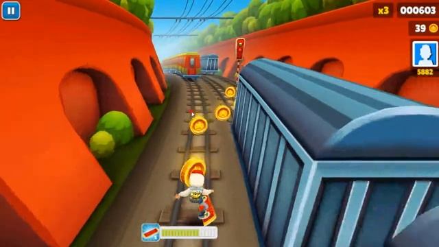 Играю в игру Subway Surfers на Windows 7 смотреть онлайн