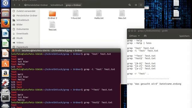 grep TuT [Linux] In Datein nach inhalten suchen z.B. Wörter in .txt смотреть онлайн