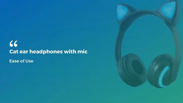 Cat Ear Wireless Headphones with Microphone смотреть онлайн