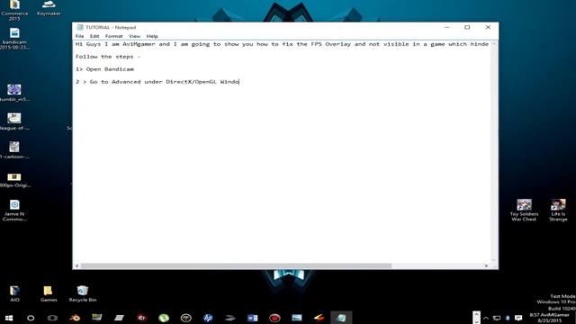 Bandicam NO FPS Overlay Fix смотреть онлайн