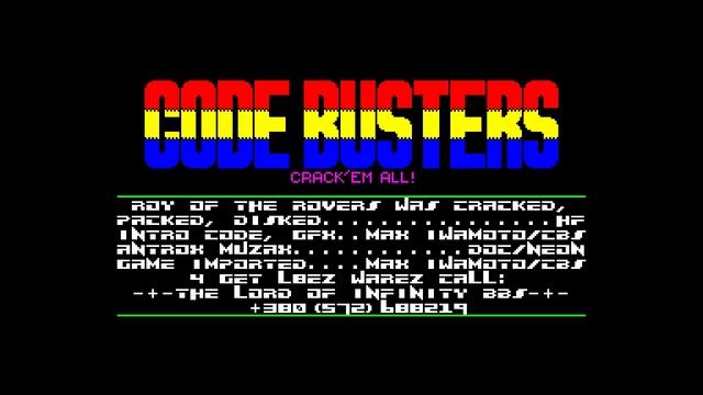 Roy Of The Rovers Crack intro - Code Busters [#zx spectrum] смотреть онлайн