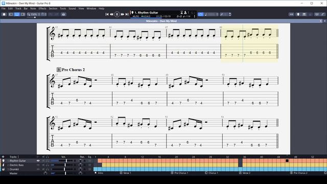 Måneskin - Own My Mind Guitar TAB