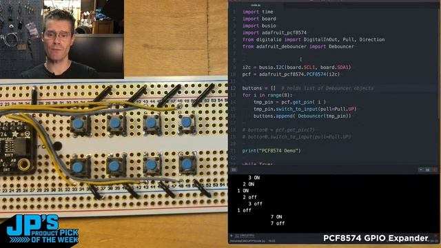 JP’s Product Pick of the Week 8/23/22 PCF8574 I2C GPIO Expander w STEMMA QT @adafruit @johnedgarpar смотреть онлайн