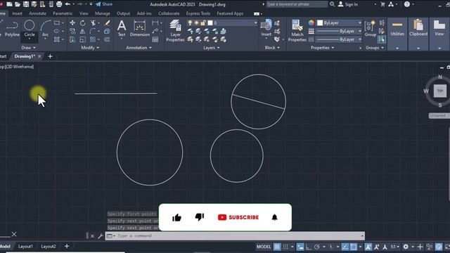 How to draw a circle in AutoCAD 2023 смотреть онлайн