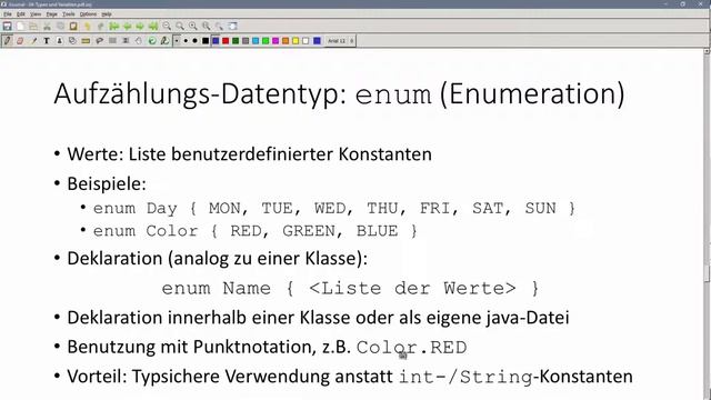 ? JAVA | Typen & Variablen 10 - Aufzählungs-Datentyp enum (Enumeration) смотреть онлайн