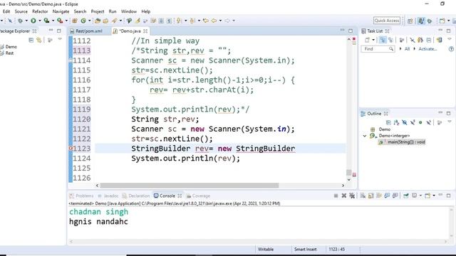 Find the reverse string in java смотреть онлайн
