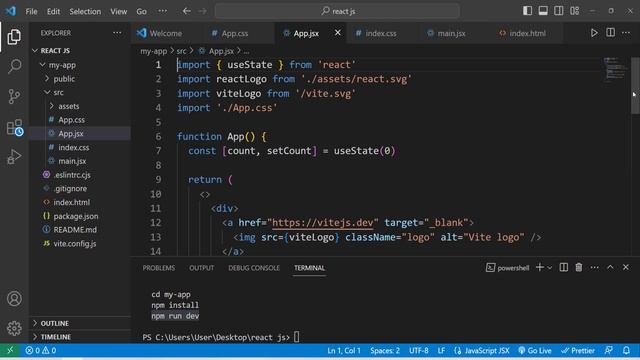 REACT CREATE NEW APP CLASS 04 | REACT JS SETUP PROJECT WITH VITE | REACT JS TUTORIAL | REACT JS смотреть онлайн
