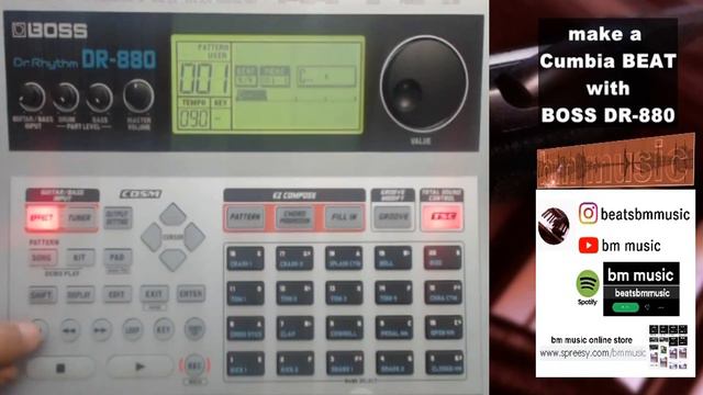 Tutorial cumbia BOSS DR-880 tropical 90bpm смотреть онлайн