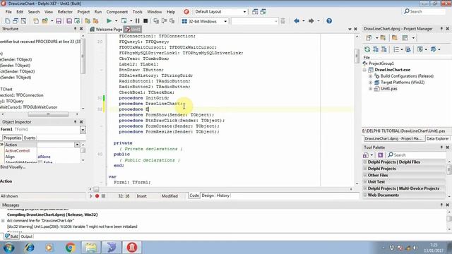 How To Draw Line Chart From Delphi Using Teechart And MySQL Part II смотреть онлайн