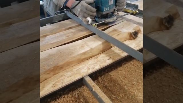 Готовлю спилы дуба для эпоксидного стола. смотреть онлайн