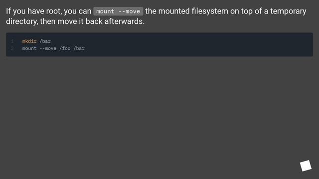 Is it possible to access files "shadowed" by a mount? смотреть онлайн