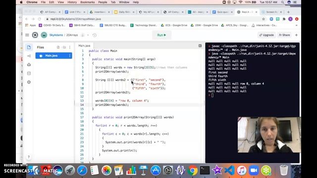 2D arrays in Java: declaration, initialization, & modifying смотреть онлайн