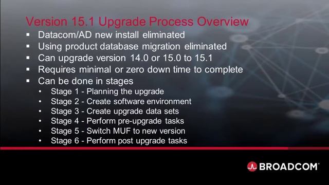 CA Datacom AD Version 15.1 Upgrade Overview смотреть онлайн