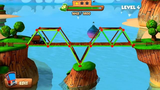 BRIDGE BUILDER CONSTRUCTOR SIMULATOR iPhone, iOS Gameplay смотреть онлайн