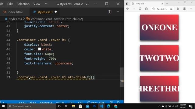 3D Flip Card Effect Using HTML, CSS смотреть онлайн
