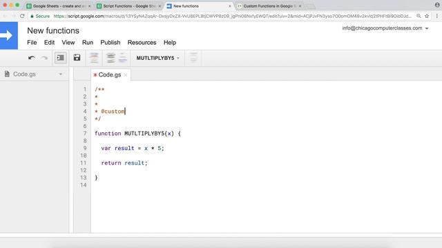 Google Sheets - Create Custom Functions (UDF) using Apps Script with AutoComplete Tutorial - Part 5 смотреть онлайн