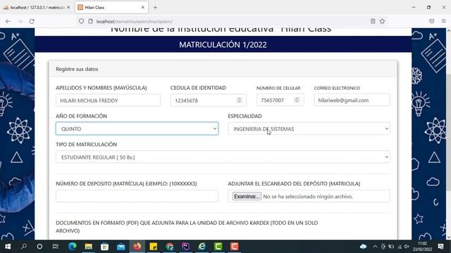 Código Fuente - Sistema de Matriculación + link de descarga en drive смотреть онлайн