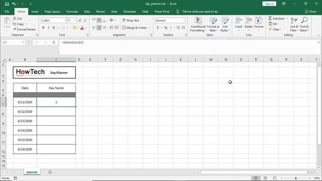 How to Use the WEEKDAY Function in Excel | Get the Weekday Name from a Date in Excel смотреть онлайн