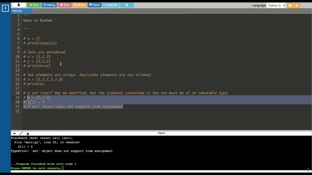 Python Tutorial for Beginners [DataTypes] | Complete set and frozen set tutorial | смотреть онлайн