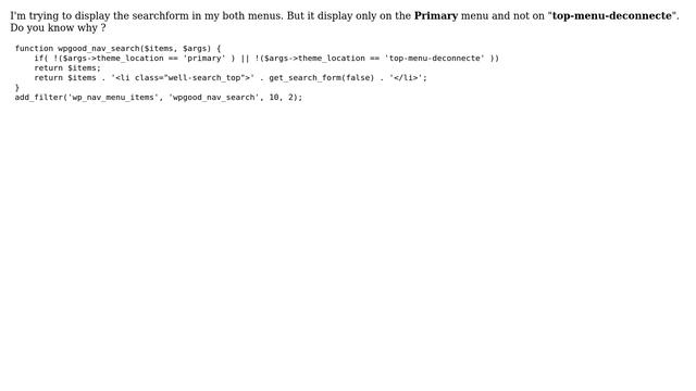 Wordpress: Display searchform in the menu смотреть онлайн