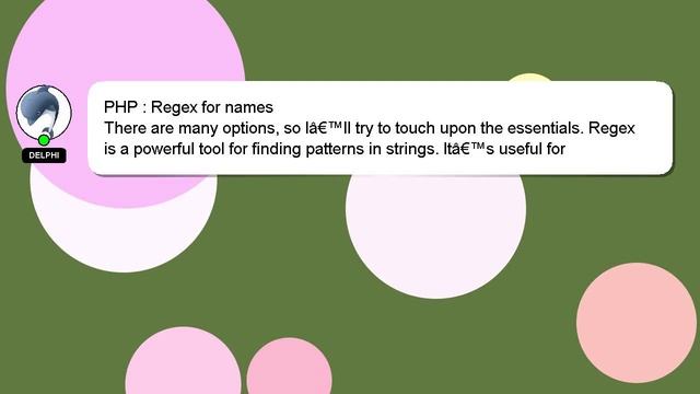 PHP : Regex for names смотреть онлайн