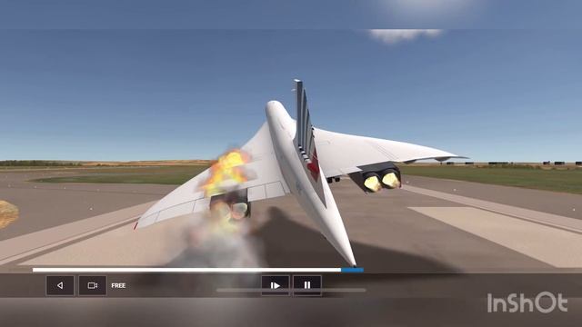 Air France flight 4590 crash animation in RFS￼ смотреть онлайн