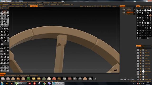 Моделирование средневековой пушки в 3D Coat. Ч .1 Колесо. смотреть онлайн