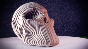 Лазерный станок по фанере - изготавливаем многослойный череп из фанеры 3 мм