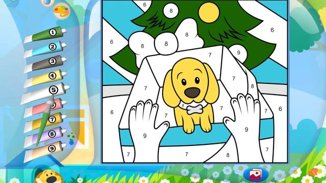 РАСКАРСЬ ПО НОМЕРАМ / РАСКРАСКА ПО НОМЕРАМ / ИГРА РАСКАРЬ СОБАКУ смотреть онлайн