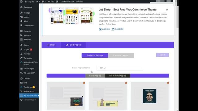 WordPress Popup-builder Plugin - Quick Tipp | Easy Tec смотреть онлайн