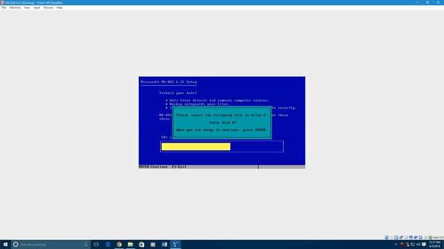MS-DOS 6.22 - Installation in Virtualbox смотреть онлайн