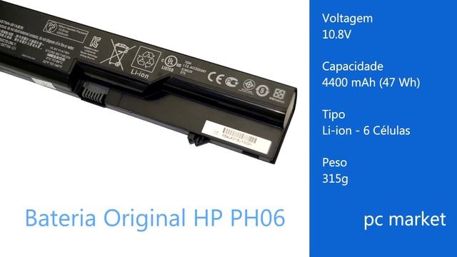 Bateria Original HP Compaq PH06 смотреть онлайн