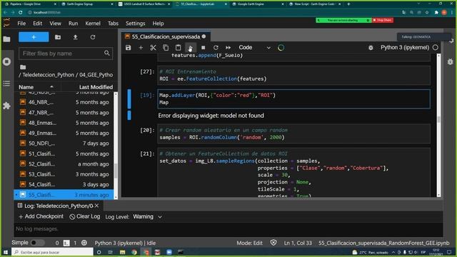 Clasificación supervisada con Google Earth Engine mediante Python смотреть онлайн