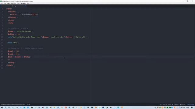 PHP für Anfänger #005 - Integer & Auskommentieren смотреть онлайн