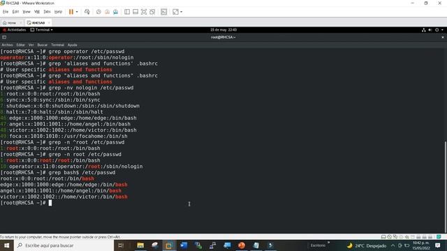 Video42 RHCSA8 Capitulo 7 Practica Expresiones regulares comando grep смотреть онлайн