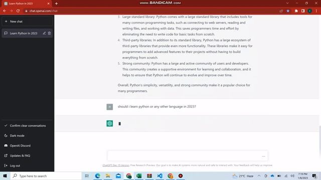 Python in 2023: The Complete Road Map and Future ChatGPT Answers смотреть онлайн
