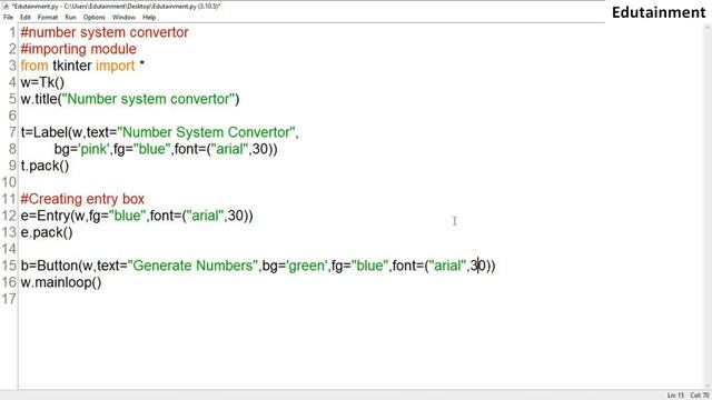 Number System Conversion Application in tkinter | Python Programming | Edutainment #10 смотреть онлайн