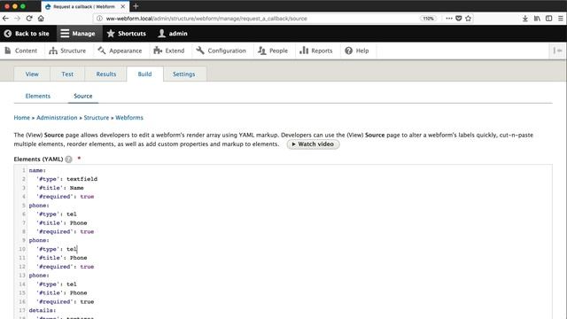 Using Webform in Drupal 8, 1.2: Create a Form смотреть онлайн