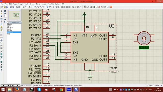 Interfacing Of Bipolar Stepper Motor Through 8051 In ISIS Proteus