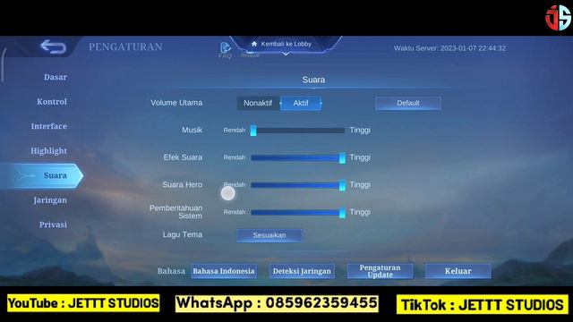 Script Backsound Lobby Mobile Legends Lagu DJ Tiktok Terbaru | Script Backsound ML