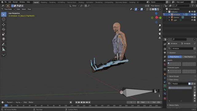 How To Save Pose For Character In Blender | How To Create Pose Library | Changing Character Pose смотреть онлайн