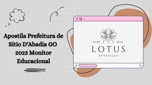 Apostila Prefeitura de Sítio D'Abadia GO 2023 Monitor Educacional смотреть онлайн
