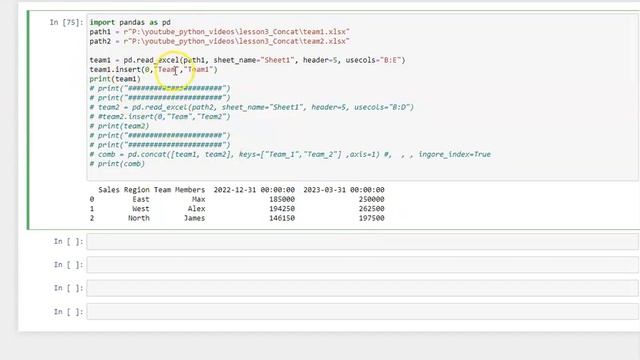 Pandas Concat I combined data from multiple excel files using pandas and python I used pandas inser смотреть онлайн