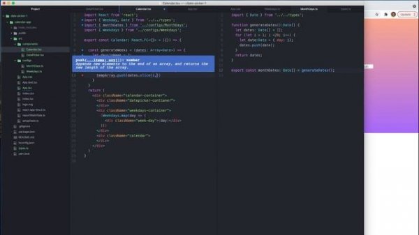 TypeScript Tutorial: Creating Calendar App using TypeScript and React