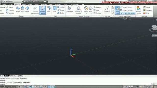 AutoCAD 2011 surface modeleme menüsü смотреть онлайн