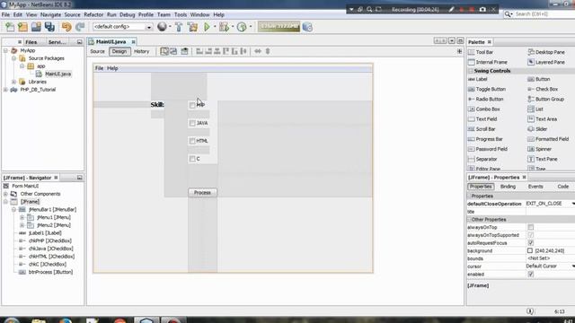 Java Swing Netbeans IDE GUI Tutorial - 12 - How To Use JCheckBox or CheckBox - Hindi смотреть онлайн