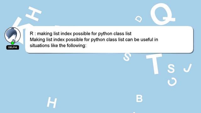 R : making list index possible for python class list смотреть онлайн