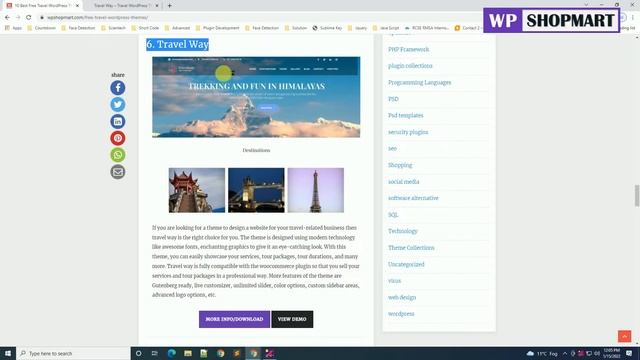 Top 10 Free Travel WordPress Themes | Free WordPress Themes For Travel Business | Wpshopmart смотреть онлайн